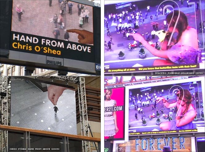 Hand from Above by Chris O'Shea, and Forever21 Billboard by Space150