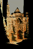 Multiple views of a Monet painting as projected onto the surface of the Rouen Cathedral
